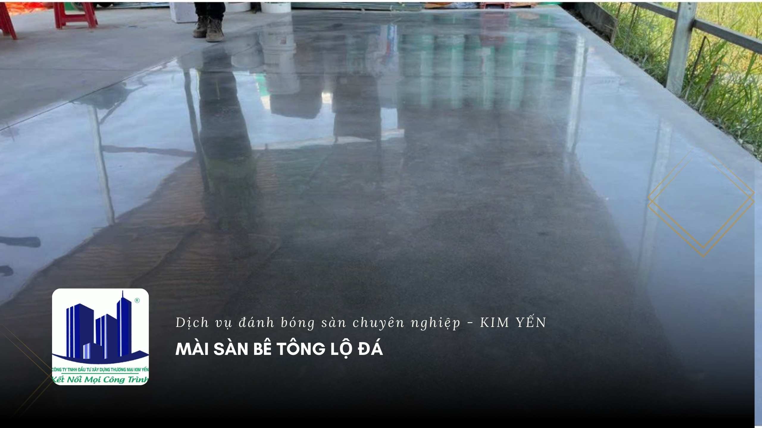 Mài sàn bê tông lộ đá Mài sàn bê tông lộ đá