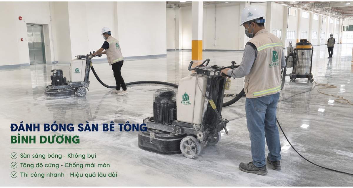 Đánh bóng sàn bê tông Bình Dương