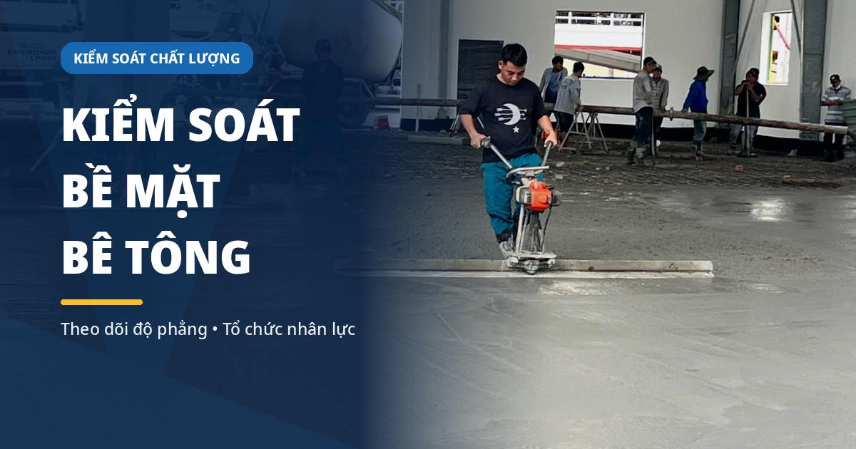 Kiểm soát bề mặt bê tông tại công trình kiểm soát độ phẳng bề mặt bê tông trong quá trình thi công