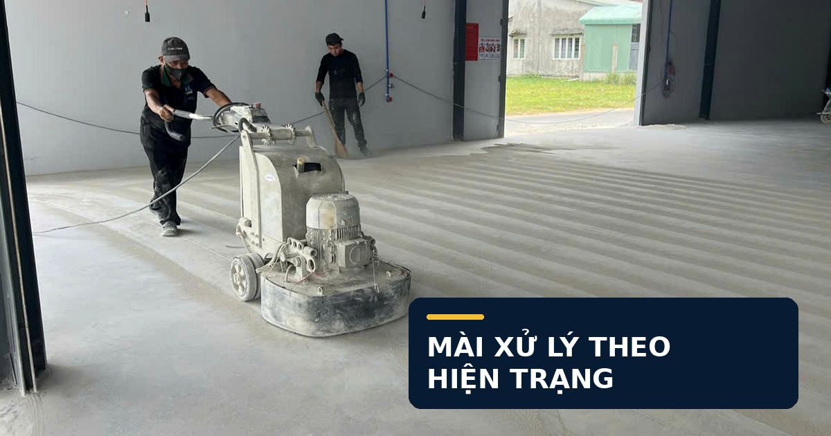 Chọn máy mài sàn bê tông theo hiện trạng bề mặt công trình