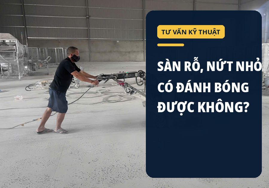 Bề mặt sàn bê tông bị rỗ cần đánh giá mức độ mất vật liệu trước khi phục hồi