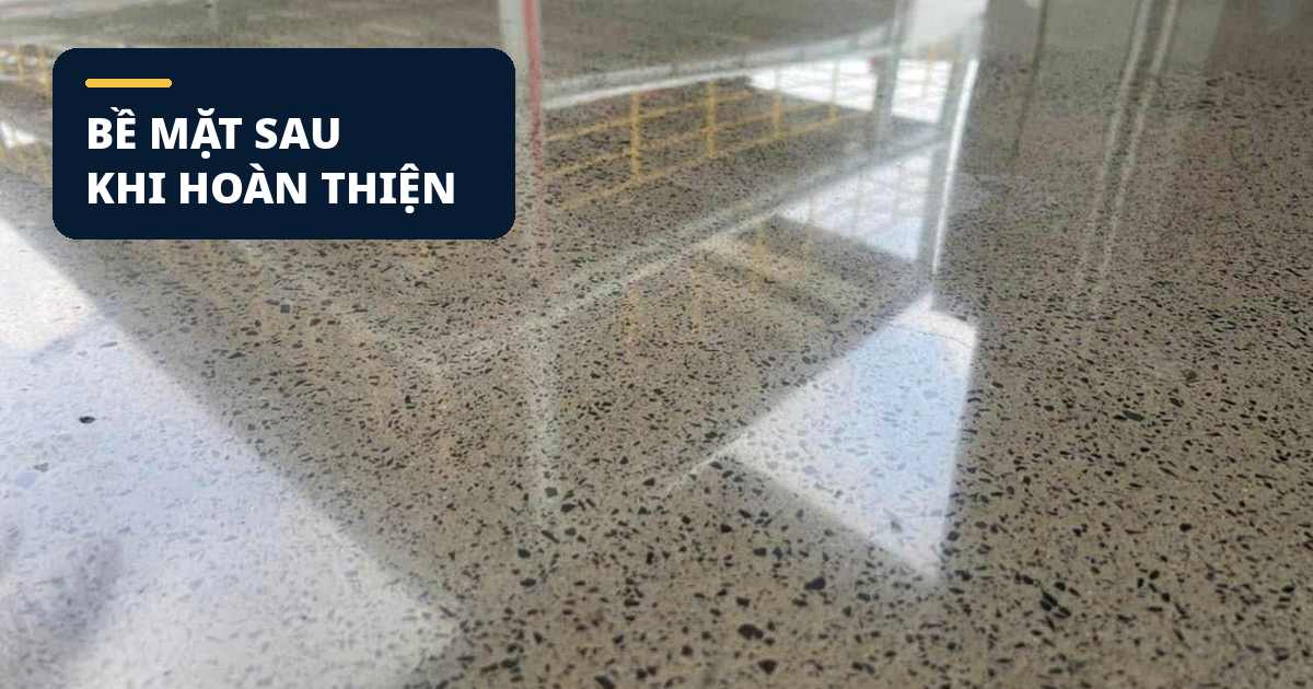 Độ bóng sàn bê tông sau khi hoàn thiện