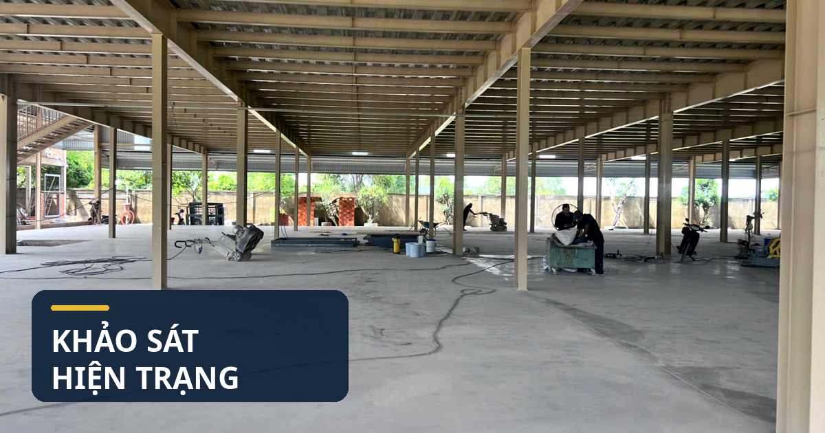 Khảo sát hiện trạng sàn bê tông tại Vũng Tàu Khảo sát hiện trạng trước khi chọn đơn vị thi công sàn tại Vũng Tàu