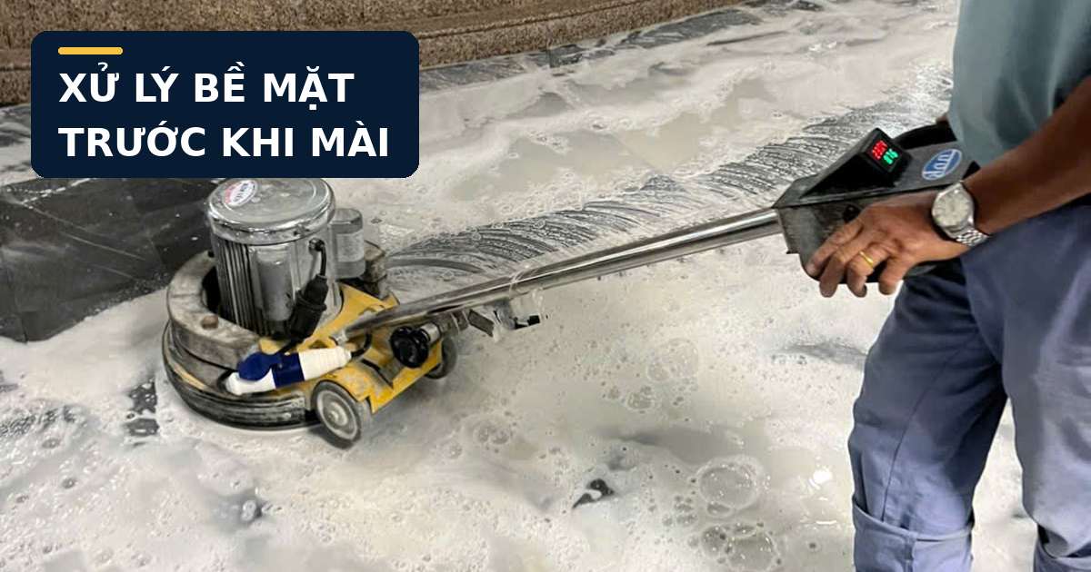Xử lý khuyết tật bề mặt trước khi mài sàn