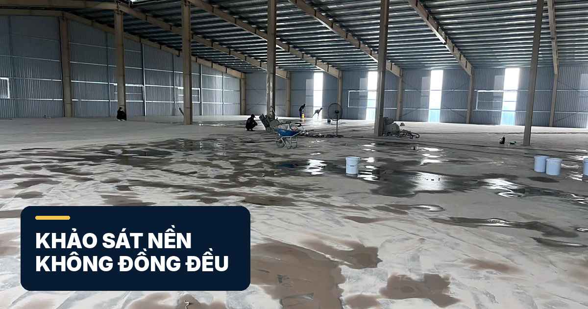 Xử lý sàn bê tông không đồng đều tại Long An bằng công đoạn mài nền