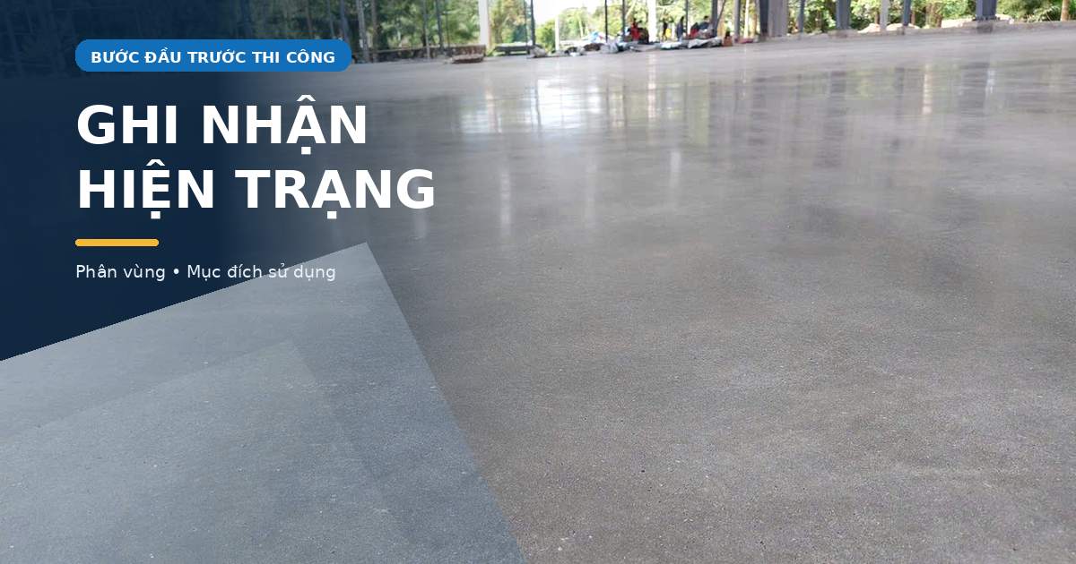 Mặt sàn sau thi công minh họa mục tiêu của khảo sát sàn bê tông Bình Dương