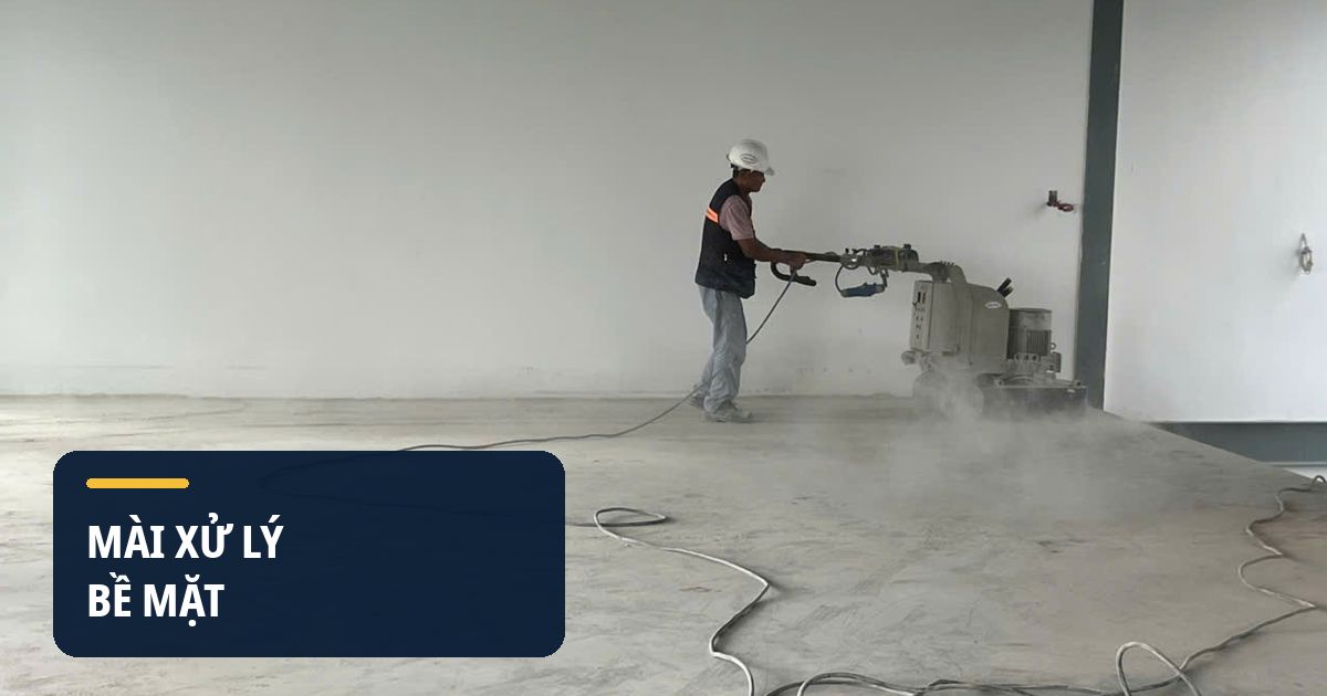 Máy mài xử lý bề mặt sàn bê tông theo khu vực