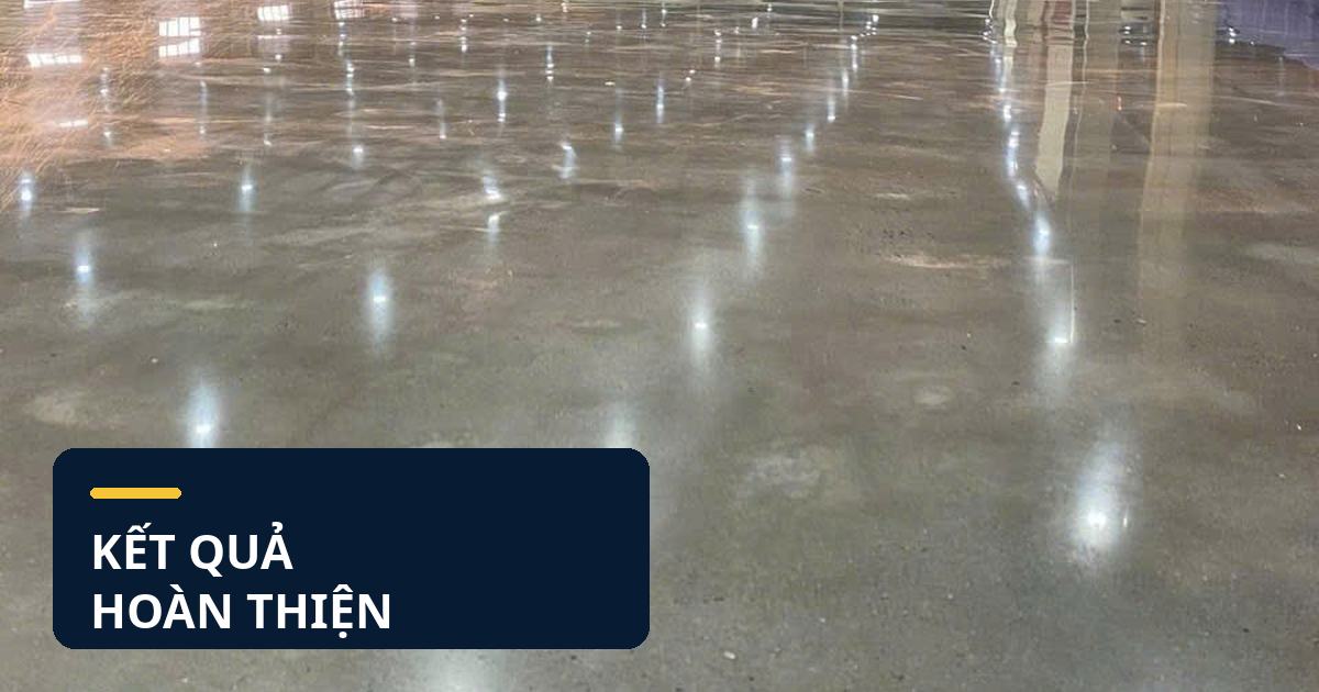 Kết quả phục hồi sàn bê tông cũ tại khu vực nhà xưởng
