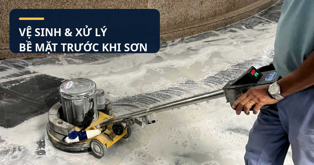 Xử lý bề mặt trước khi sơn epoxy nền ẩm