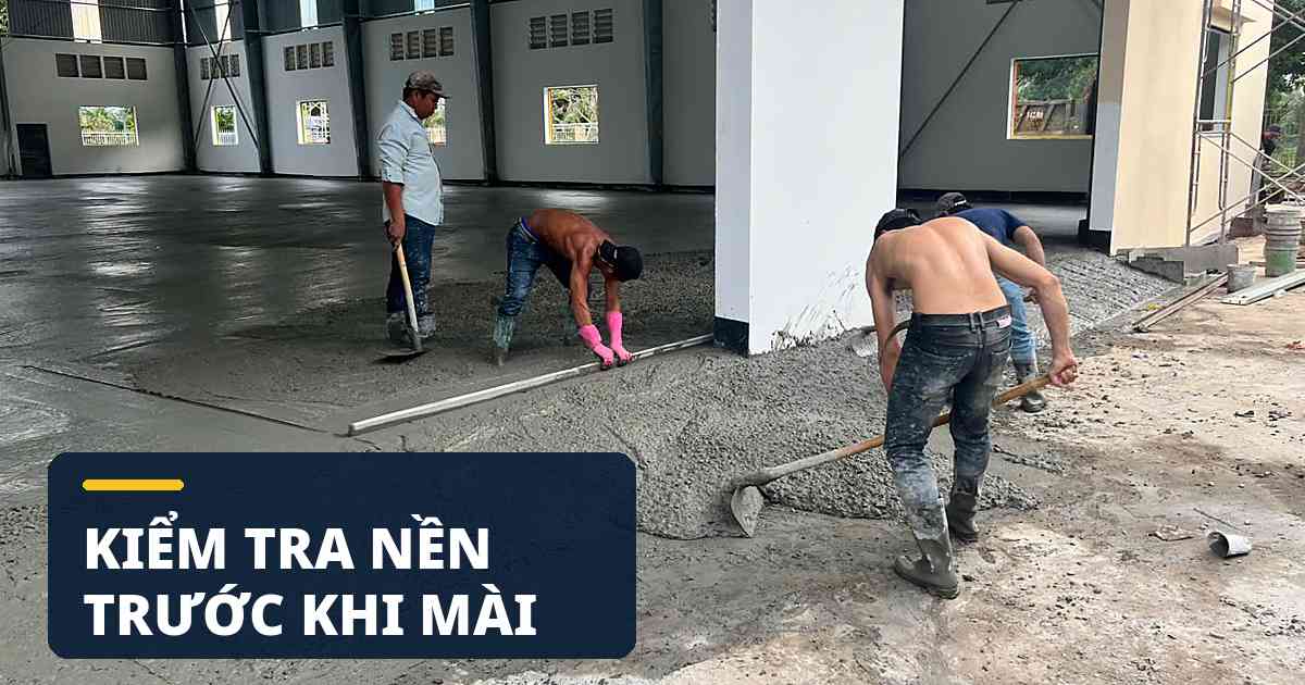 Kiểm tra xử lý nền ẩm Vũng Tàu trên sàn bê tông Kiểm tra xử lý nền ẩm Vũng Tàu trên sàn bê tông nhà xưởng trước khi mài bóng