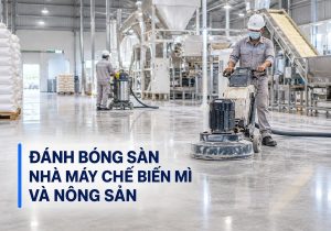 Đánh bóng sàn nhà máy chế biến mì và nông sản