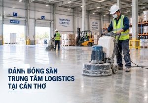 Đánh bóng sàn trung tâm logistics tại Cần Thơ