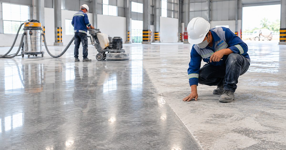 Khảo sát hiện trạng trước khi báo giá đánh bóng sàn Minh họa khảo sát hiện trạng sàn trước khi lập dự toán