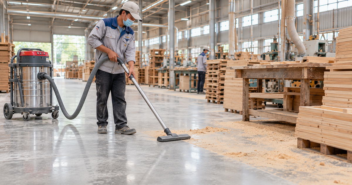 Minh họa mài sàn bê tông trong xưởng gỗ mài sàn bê tông xưởng gỗ kết hợp kiểm soát bụi
