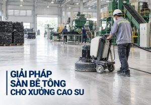 Giải pháp sàn bê tông cho xưởng cao su tại Bình Phước