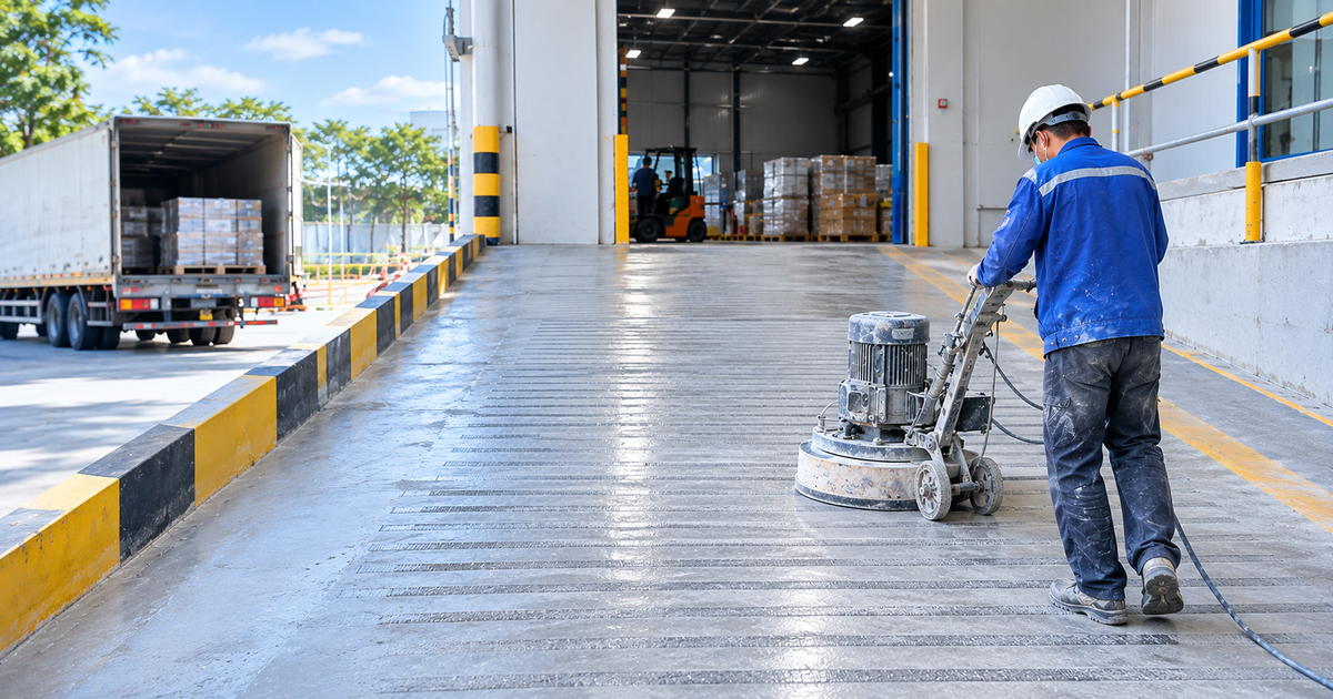chống trượt cho đường dốc và khu xuất hàng trong nhà xưởng