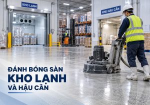Đánh bóng sàn kho lạnh và hậu cần tại Phú Quốc
