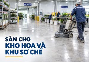 Giải pháp sàn cho kho hoa và khu sơ chế tại Đà Lạt